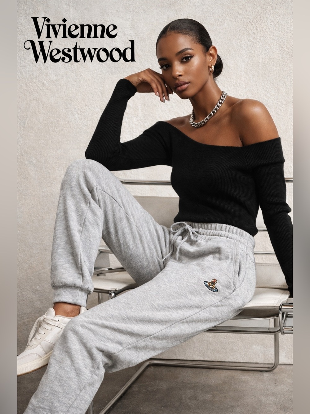 Vivienne Westwood Orb Grey Joggers quiet luxury British Designer streetwear